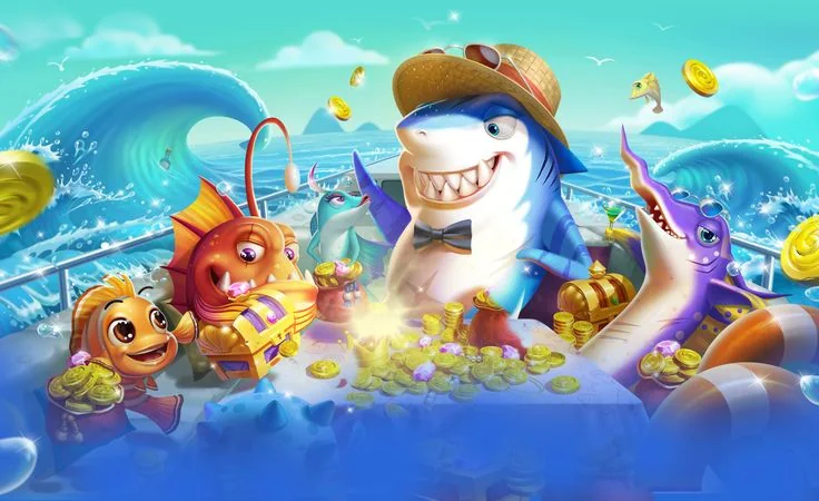 Ilustrasi arena tembak ikan sebagai bagian lobi permainan BANDIT4D